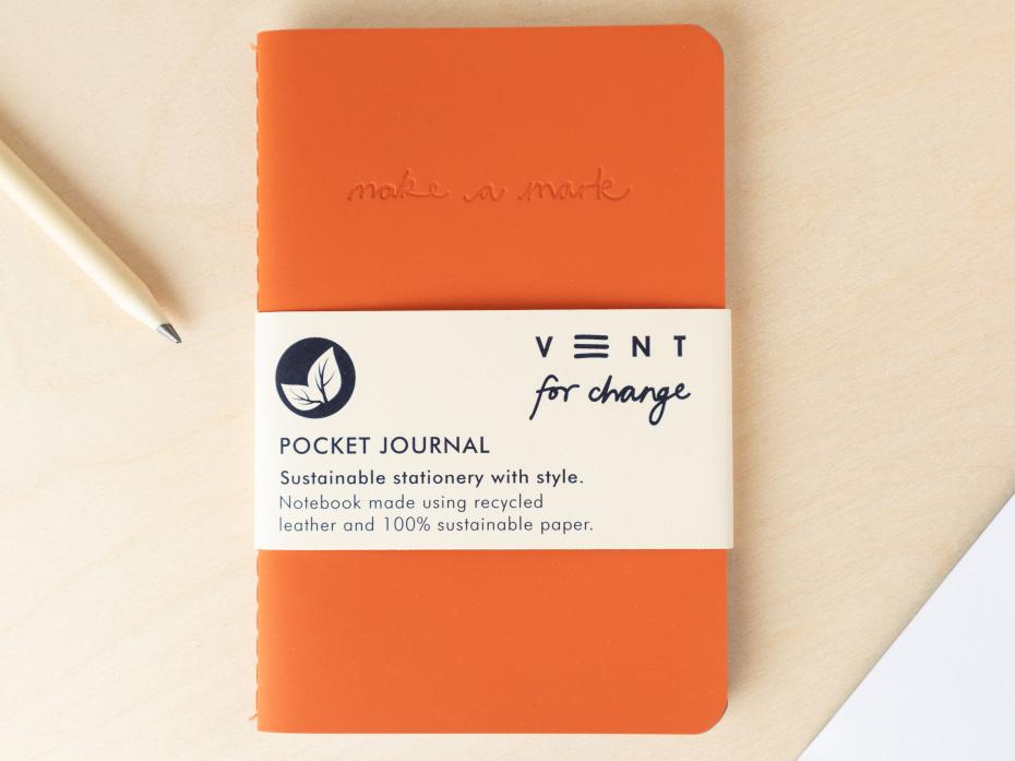 Recycled Pocket Journal - Burnt Orange